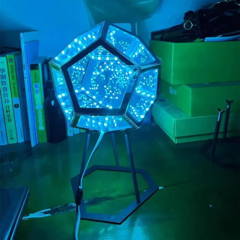 4 main christmas decor night lights creative cool infinite dodecahedron creative cool color art lights dream star lights birthday gifts