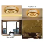 40Cm 50Cm Rustieke Bamboe Inbouwplafondlamp 3 Licht Rotan Plafondarmatuur E27 220V c2300fd7 39a7 4940 a452 ed251146d489
