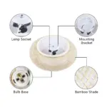 40Cm 50Cm Rustieke Bamboe Inbouwplafondlamp 3 Licht Rotan Plafondarmatuur E27 220V fdcb3fad de08 4e7a b0fc 331f58ba54ef