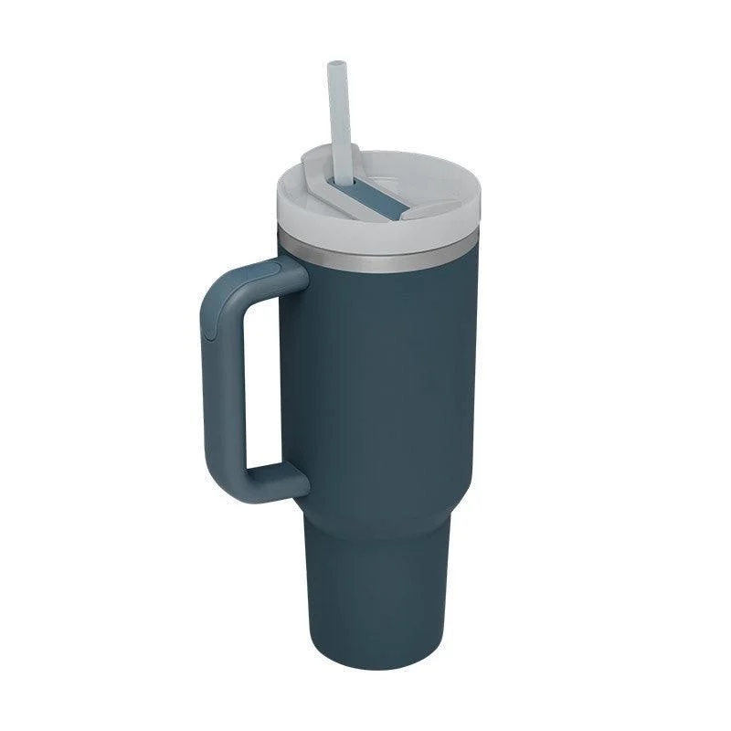 40 Oz Insulated Tumbler with Handle & Straw -  - #tag1#