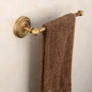 Solid brass towel rack
