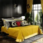41 descript chic home 4610pcs place faux silk luxury large jacquard with embroidery golden bedding set duvet cover bedspread bed sheet set