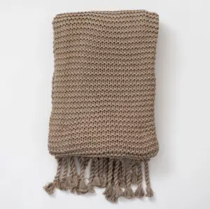 Ozarke Organic Cotton Comfortable Knitted Throw Extra Large 137 x 183 cm