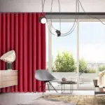 43RaspberryRedgrommetdrape