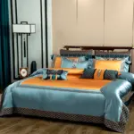 44 descript chic home 4610pcs place faux silk luxury large jacquard with embroidery golden bedding set duvet cover bedspread bed sheet set