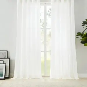 Vera - Crinkle Texture Semi-transparent Curtains Soft Hood