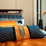 48 descript chic home 4610pcs place faux silk luxury large jacquard with embroidery golden bedding set duvet cover bedspread bed sheet set