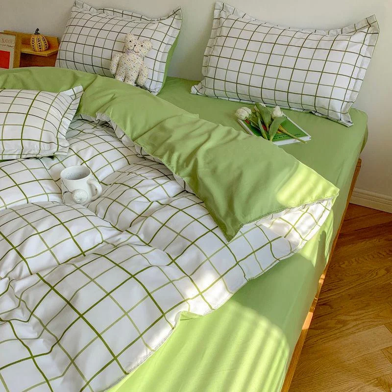 4PCS Duvet Cover ( 1 Duvet Cover + 1 Bedsheet + 2 Pillowcase) -  - #tag1#