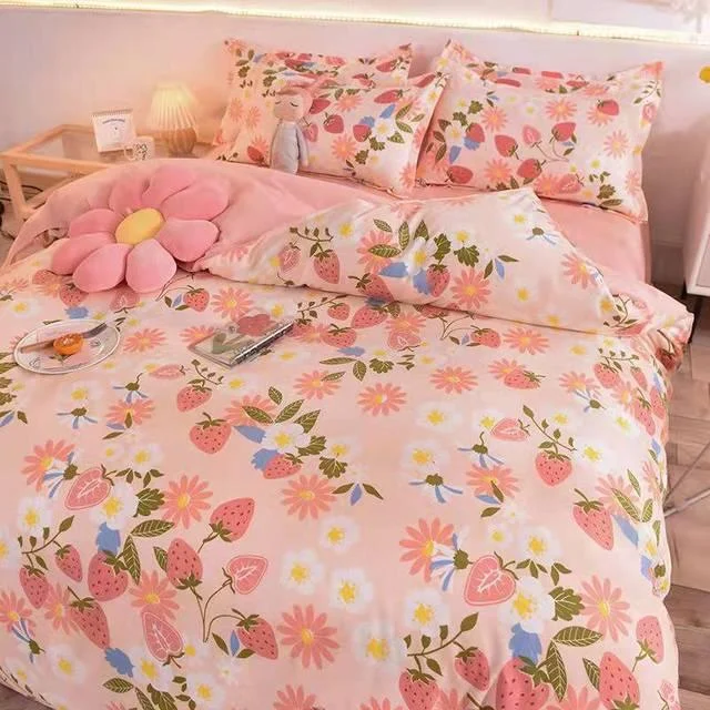4PCS Duvet Cover ( 1 Duvet Cover + 1 Bedsheet + 2 Pillowcase) -  - #tag1#