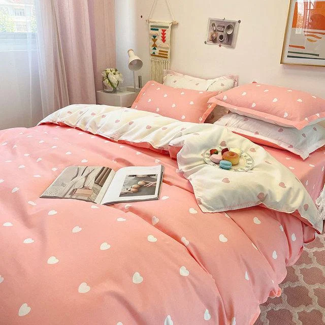 4PCS Duvet Cover ( 1 Duvet Cover + 1 Bedsheet + 2 Pillowcase) -  - #tag1#