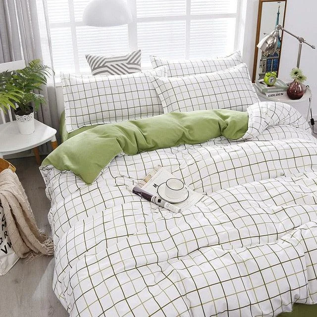 4PCS Duvet Cover ( 1 Duvet Cover + 1 Bedsheet + 2 Pillowcase) -  - #tag1#