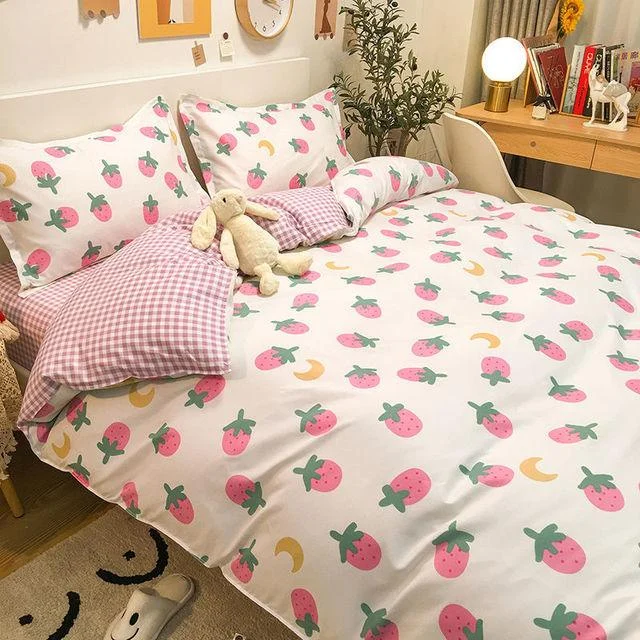 4PCS Duvet Cover ( 1 Duvet Cover + 1 Bedsheet + 2 Pillowcase) -  - #tag1#
