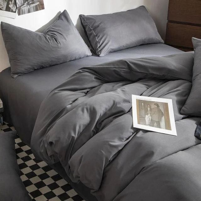 4PCS Duvet Cover ( 1 Duvet Cover + 1 Bedsheet + 2 Pillowcase) -  - #tag1#