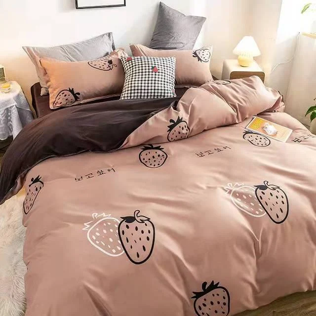 4PCS Duvet Cover ( 1 Duvet Cover + 1 Bedsheet + 2 Pillowcase) -  - #tag1#