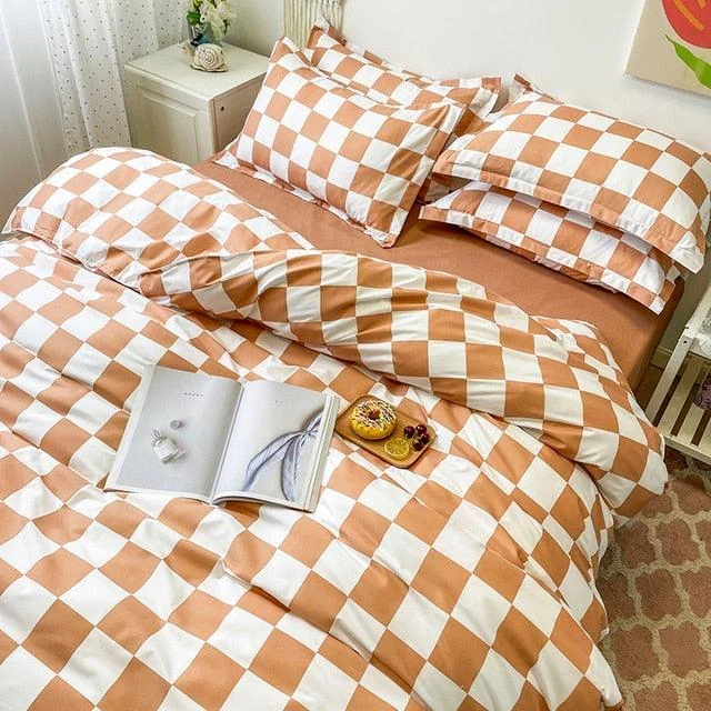 4PCS Duvet Cover ( 1 Duvet Cover + 1 Bedsheet + 2 Pillowcase) -  - #tag1#