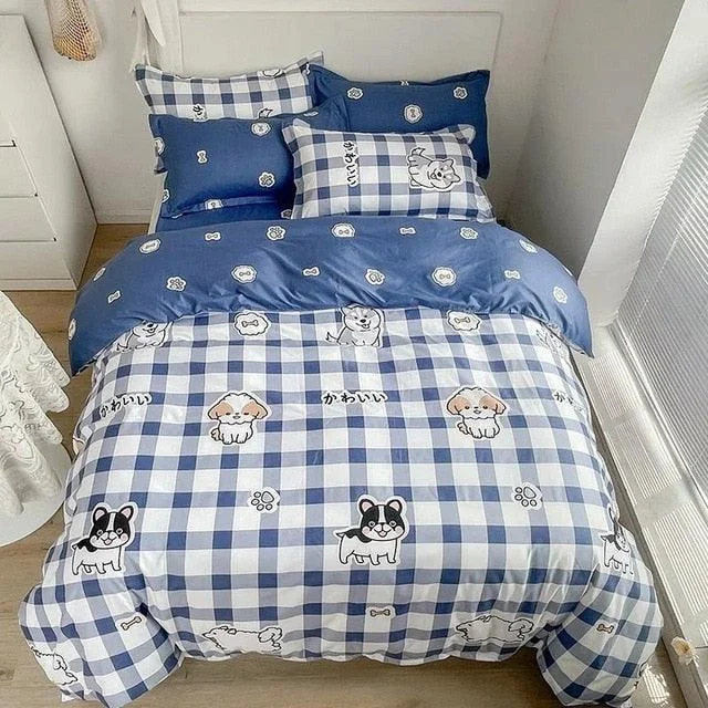 4PCS Duvet Cover ( 1 Duvet Cover + 1 Bedsheet + 2 Pillowcase) -  - #tag1#