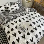 4PCS Duvet Cover 1 Duvet Cover 1 Bedsheet 2 Pillowcase tag1