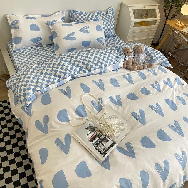 4PCS Duvet Cover ( 1 Duvet Cover + 1 Bedsheet + 2 Pillowcase) -  - #tag1#