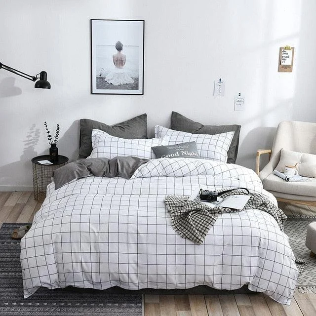 4PCS Duvet Cover ( 1 Duvet Cover + 1 Bedsheet + 2 Pillowcase) -  - #tag1#