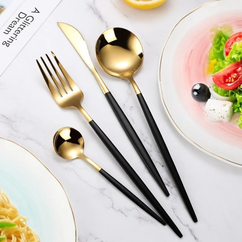 4Pcs Two-Tone Cutlery Set -