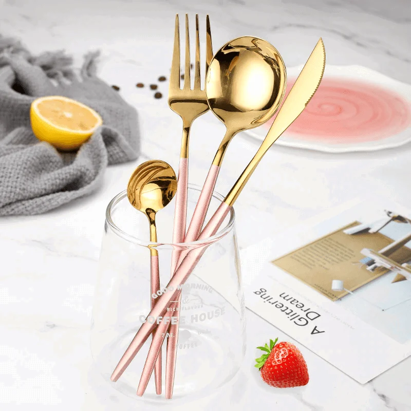 4Pcs Two-Tone Cutlery Set -