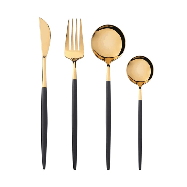 4Pcs Two-Tone Cutlery Set -