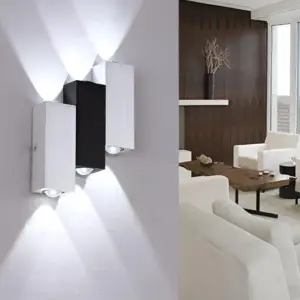 LumiLuxe - Rectangular LED Up and Down Lights Modern Wall Lamps