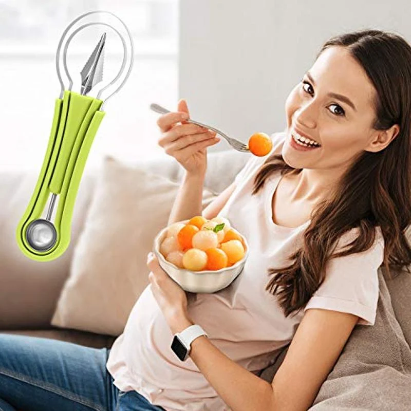 4 In 1 Stainless Steel Fruit Melon Baller Scooper Set -  - #tag1#