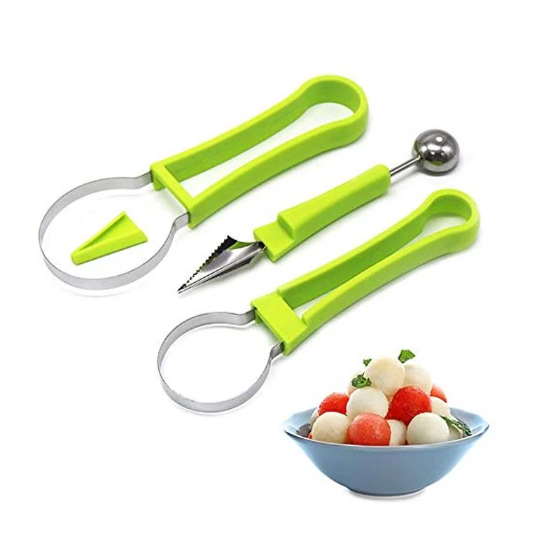 4 In 1 Stainless Steel Fruit Melon Baller Scooper Set -  - #tag1#