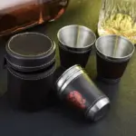 4 Packs Stackable Stainless Steel Cups Set tag1