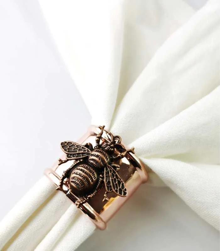 4 Pcs Bee Napkin Rings 5.5cm -  - #tag1#