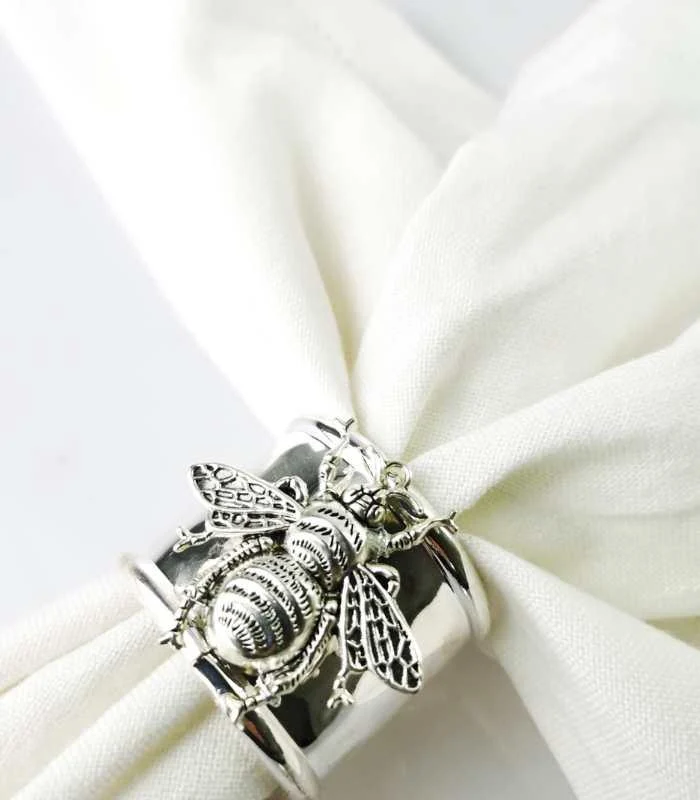 4 Pcs Bee Napkin Rings 5.5cm -  - #tag1#