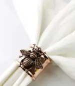 4 Pcs Bee Napkin Rings 5.5cm tag1