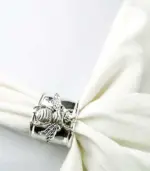 4 Pcs Bee Napkin Rings 5.5cm tag1