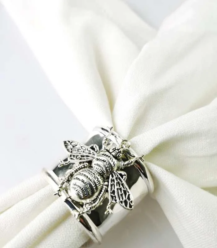 4 Pcs Bee Napkin Rings 5.5cm -  - #tag1#