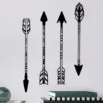 4 Pcs Black Metal Arrow Wall Art Set tag1