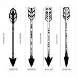 4 Pcs Black Metal Arrow Wall Art Set tag1