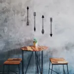 4 Pcs Black Metal Arrow Wall Art Set tag1