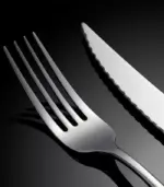 4 Pcs Premium Cutlery Set Stainless Steel Mirror Polished Silver Gold tag1
