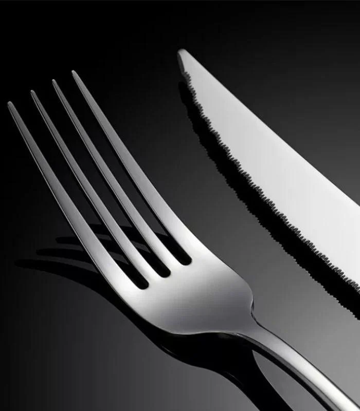 4 Pcs Premium Cutlery Set Stainless Steel Mirror-Polished Silver Gold -  - #tag1#