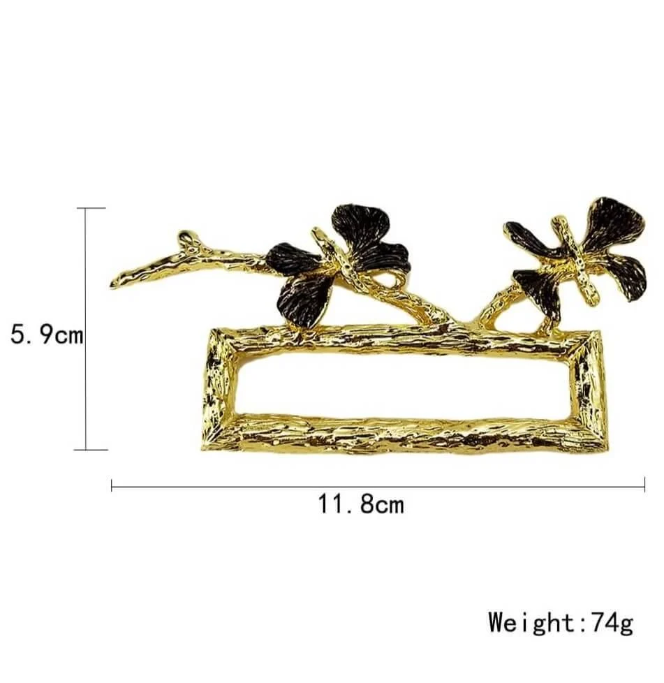 4 Pcs Set Napkin Rings Napkin Holder Butterfly 11.8 cm -  - #tag1#