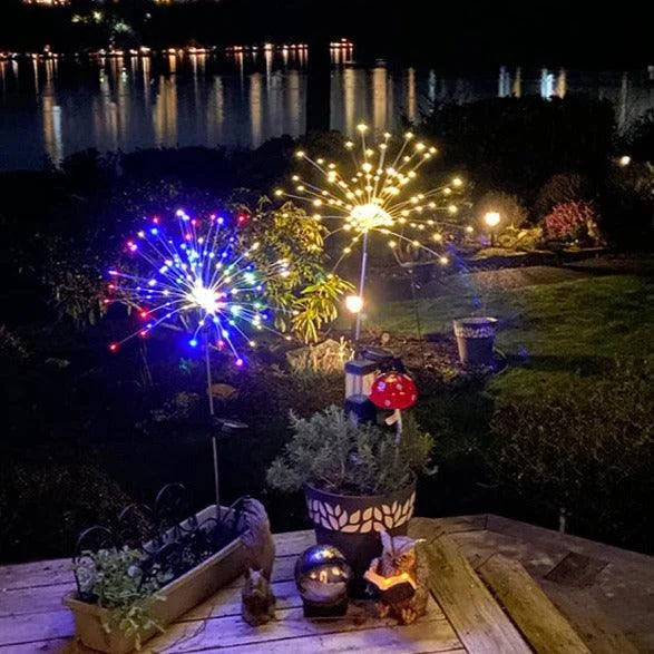 4 Pieces Outdoor Solar Garden Fireworks Lights -  - #tag1#