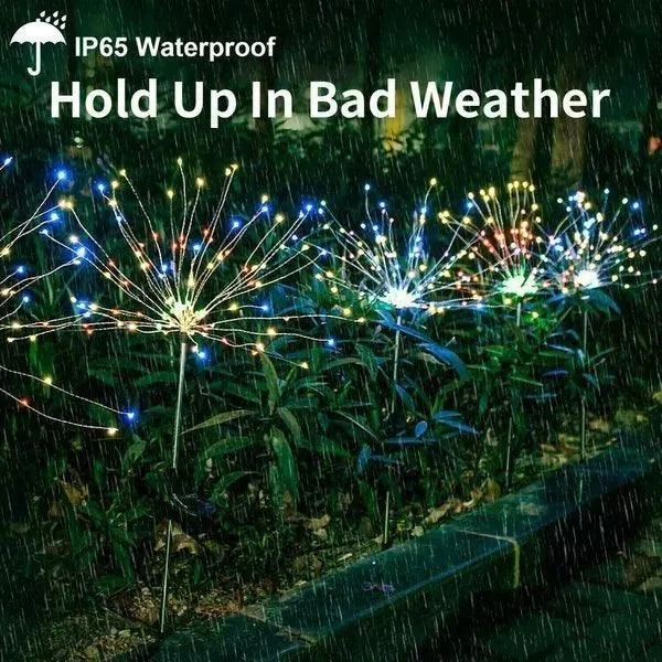 4 Pieces Outdoor Solar Garden Fireworks Lights -  - #tag1#