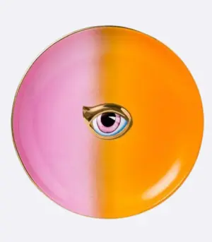 Trinket Dish Eye Jewelry Dish Ceramic Round Decorative Plate 15.5 cm