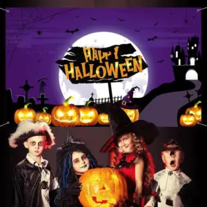 New Halloween Background Cloth Banner Couplet