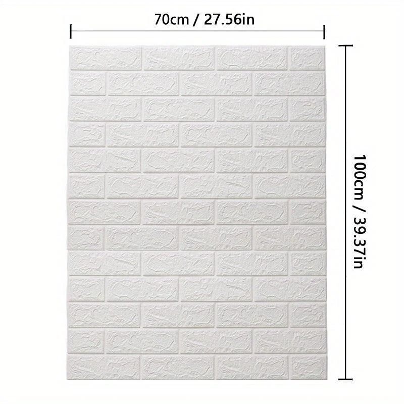 5/10pcs DIY 3D Foam Wall Sticker, Brick Grain Wallpaper -  - #tag1#