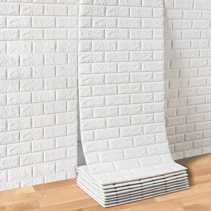 5/10pcs DIY 3D Foam Wall Sticker, Brick Grain Wallpaper -  - #tag1#