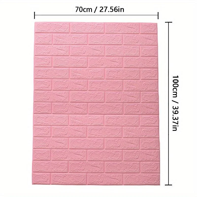 5/10pcs DIY 3D Foam Wall Sticker, Brick Grain Wallpaper -  - #tag1#