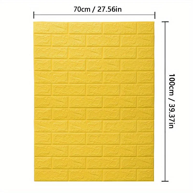 5/10pcs DIY 3D Foam Wall Sticker, Brick Grain Wallpaper -  - #tag1#