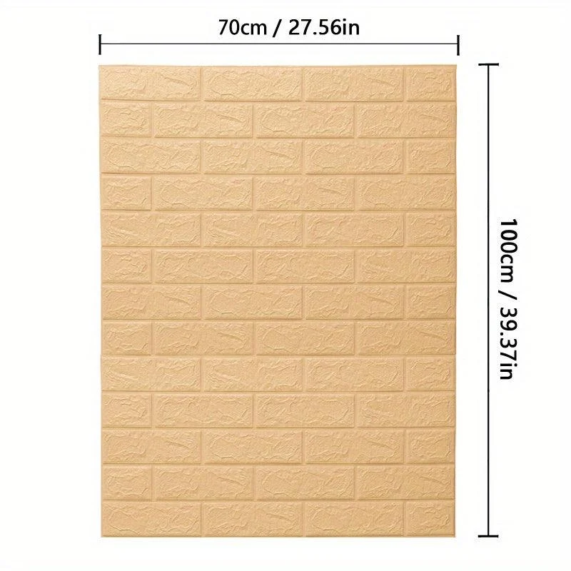 5/10pcs DIY 3D Foam Wall Sticker, Brick Grain Wallpaper -  - #tag1#